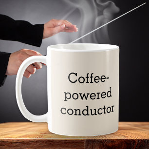 Dirigent met koffie als krachtbron Muzikant  Koffiemok