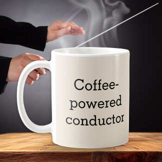 Dirigent met koffie als krachtbron Muzikant  Koffiemok