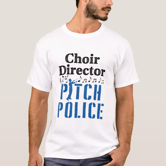 Dirigent Toonhoogte Politie Koorleider T-shirt (Voorkant)
