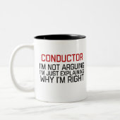 dirigent tweekleurige koffiemok (Links)