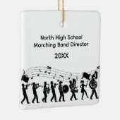Dirigent van de highschool-marsband keramisch ornament (Rechts)