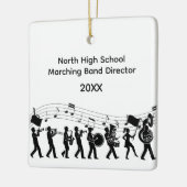 Dirigent van de highschool-marsband keramisch ornament (Links)