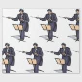Dirigent van het symfonieorkest Klassieke muziek Cadeaupapier (Vlak)