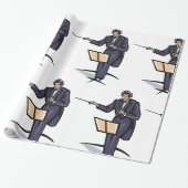 Dirigent van het symfonieorkest Klassieke muziek Cadeaupapier (Uitgerold)