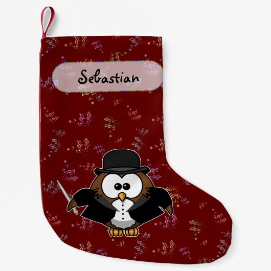 dirigenten uil kerstsok kleine kerstsok (Voorkant)