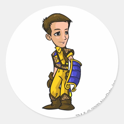 Dirigibles Losse Desert Personeelsspeler Ronde Sticker (Voorkant)