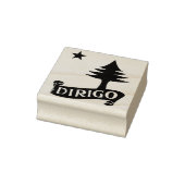 Dirigo / 1901 Maine Vlag Rubberstempel (Stempel)