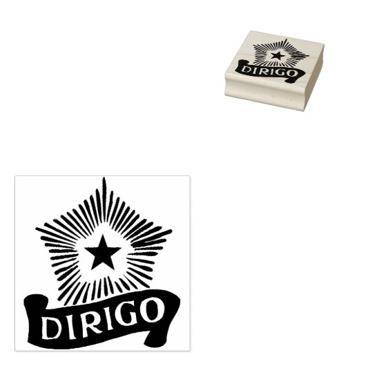 Dirigo en Noord-Star Rubber Stamp Rubberstempel (Gestempeld)