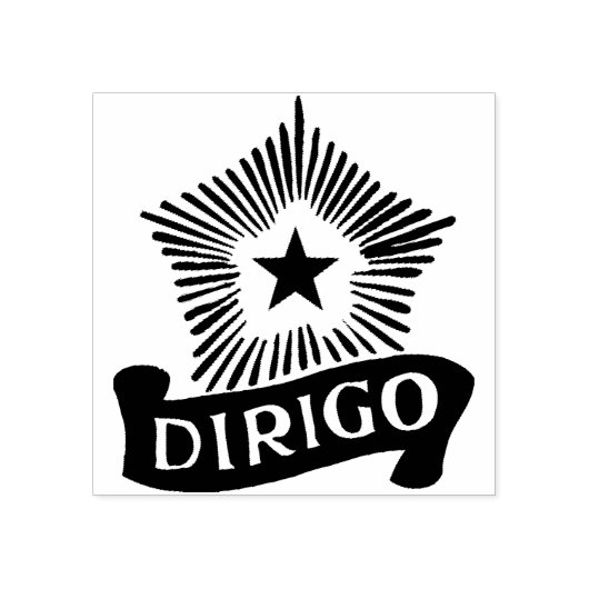 Dirigo en Noord-Star Rubber Stamp Rubberstempel (Afrduk)