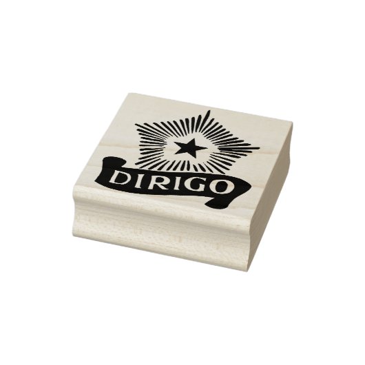 Dirigo en Noord-Star Rubber Stamp Rubberstempel (Stempel)