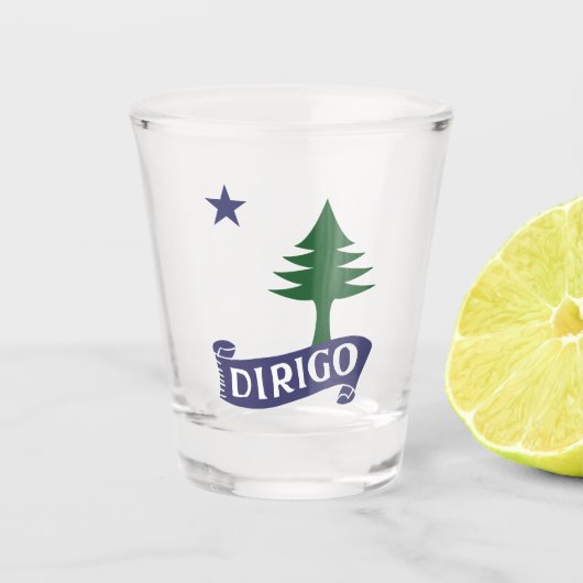 Dirigo / Maine Flag 1901 Shot Glas (Voorkant)
