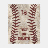 Dirk Baseball Blanket met UW NUMMER en NAAM Fleece Deken (Voorkant)
