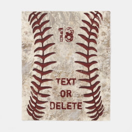 Dirk Baseball Blanket met UW NUMMER en NAAM Fleece Deken