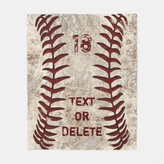 Dirk Baseball Blanket met UW NUMMER en NAAM Fleece Deken (Voorkant)