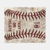 Dirk Baseball Blanket met UW NUMMER en NAAM Fleece Deken (Voorkant (Horizontaal))