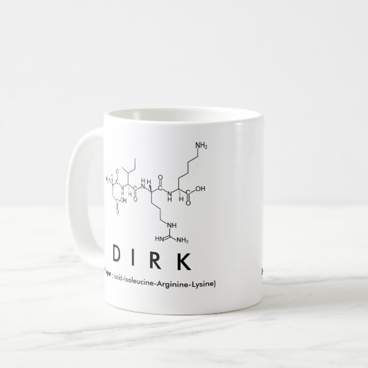 Dirk peptide naam mok (Voorkant links)