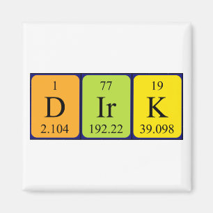 Dirk periodieke table name magnet