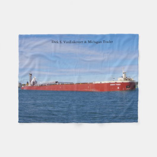 Dirk S. Van Enkevort & Michigan Trader Fleece Deken (Voorkant (Horizontaal))