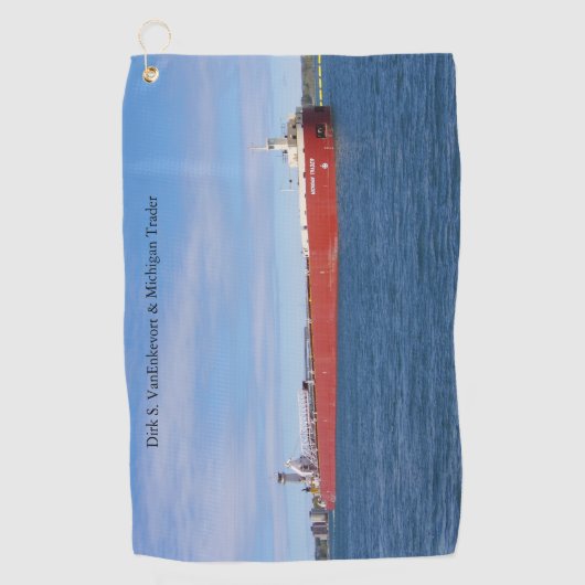 Dirk S. Van Enkevort & Michigan Trader golfhanddoe Golfhanddoek (Voorkant)