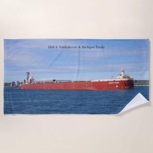 Dirk S. VanEnkevort & Michigan Trader badhanddoek (Voorkant)