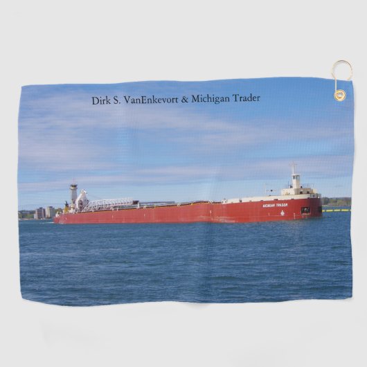 Dirk S. VanEnkevort & Michigan Trader golfhanddoek (Horizontaal)