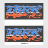 Dirk Vorname Name Graffiti Aufkleber Sticker (Vel)