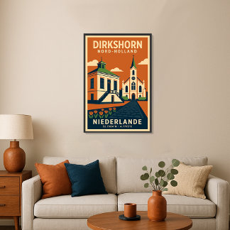 Dirkshorn Nord Holland Niederlande Reiseplakat Perfect Poster