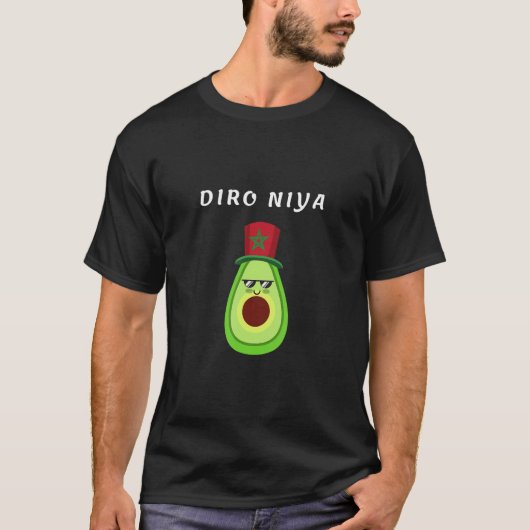 Diro Niya Have Confidence in Darija Avocado Flag o T-shirt (Voorkant)