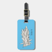 Dirona albolineata nudibranch cartoon bagagelabel (Voorkant verticaal)