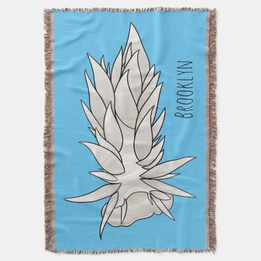 Dirona albolineata nudibranch cartoon deken (Voorkant Verticaal)