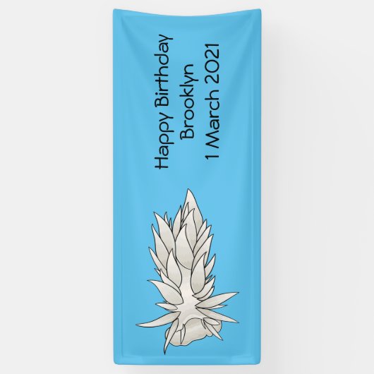 Dirona albolineata nudibranch cartoon spandoek (Verticaal)