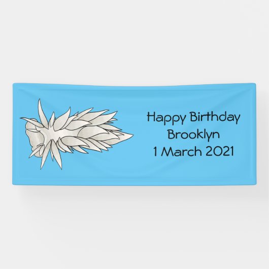 Dirona albolineata nudibranch cartoon spandoek (Horizontaal)