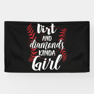 Dirt and Diamonds Kinda Girl Softball Baseball Spandoek