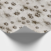 Dirt and Dog Pawprints Cadeaupapier (Hoek)