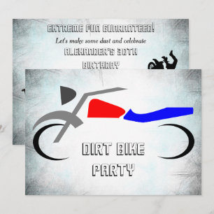 Dirt Bike 30th Birthday Kaart