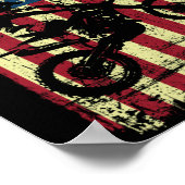 Dirt Bike American Flag 4de Poster (Hoek)