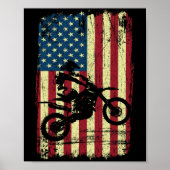 Dirt Bike American Flag 4de Poster (Voorkant)