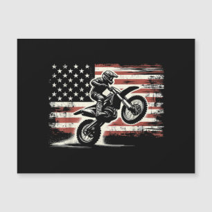 Dirt Bike Amerikaanse Vlag Motorcross Biker Vintag