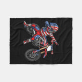 Dirt Bike Art Rider Motocross Motorfiets Dirtbike Fleece Deken (Voorkant (Horizontaal))