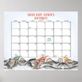 Dirt Bike Baby shower Raad de vervaldatum Poster (Voorkant)