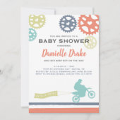 Dirt Bike Baby shower Uitnodiging (Voorkant)