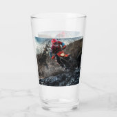 Dirt bike berijder kussen glas (Achterkant)