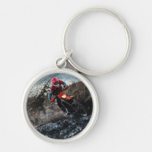 Dirt bike berijder kussen sleutelhanger