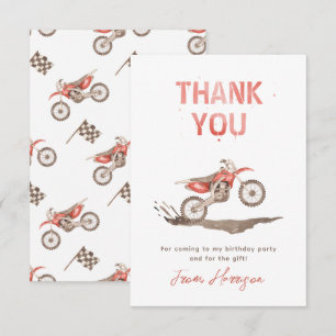 Dirt Bike Birthday - Bedankt voor je kaart   Bike