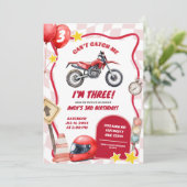Dirt Bike Birthday Invitation Kaart (Staand voorkant)