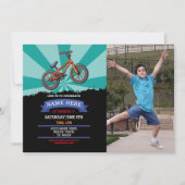 Dirt Bike Birthday Invitation Riding Mud Fun Photo Kaart (Voorkant)
