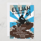 Dirt Bike Birthday Party Invitation (Voorkant)