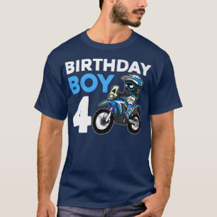Dirt Bike Birthday Party Motocross 4e Gift 4 jaar T-shirt