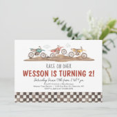 Dirt Bike Birthday Uitnodiging (Staand voorkant)