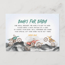 Dirt Bike Boeken Voor Baby invitatie Informatiekaartje
